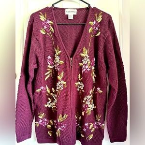 Alfred Dunner zip up sweater